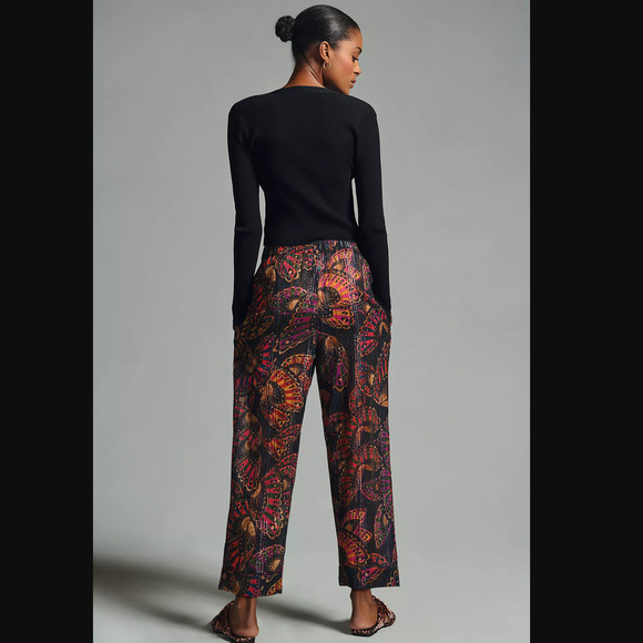 Farm Rio Shimmer Printed Pull-On Pants - New Size Small - Picture 4 of 7